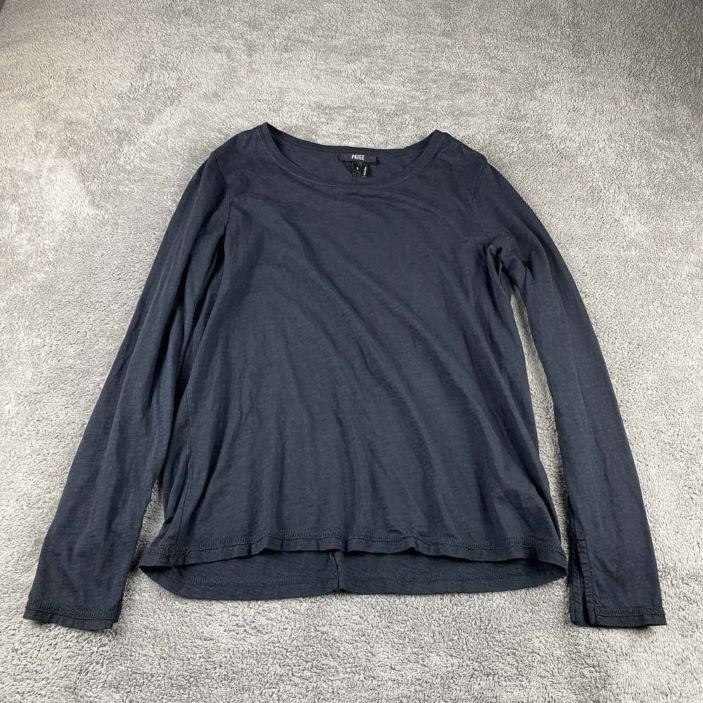 Paige Long Sleeve T-Shirt Womens Small Black‎ Long Sleeve